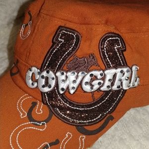 Orange Women's Military style hat